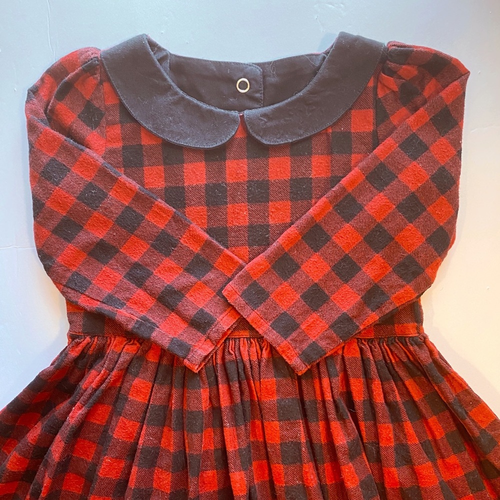 Handmade Red Buffalo Plaid Dress